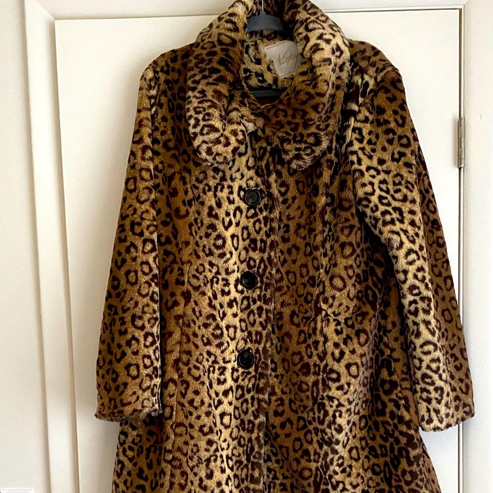 Weatherproof Leopard Print Teddy Jacket